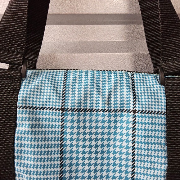 Vintage‎ Lauren Ralph Lauren Tote Bag Purse Houndstooth Buckle Pocket Zip Y2K - Picture 8 of 12